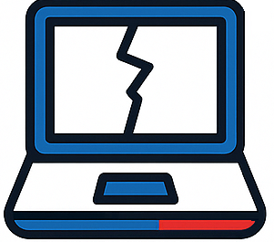 Réparation changement d'écran cassé fissuré du pc portable