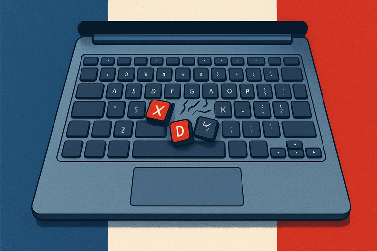 Un clavier défaillant d’ordinateur portable asus